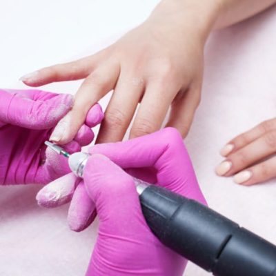 Manicure with a machine